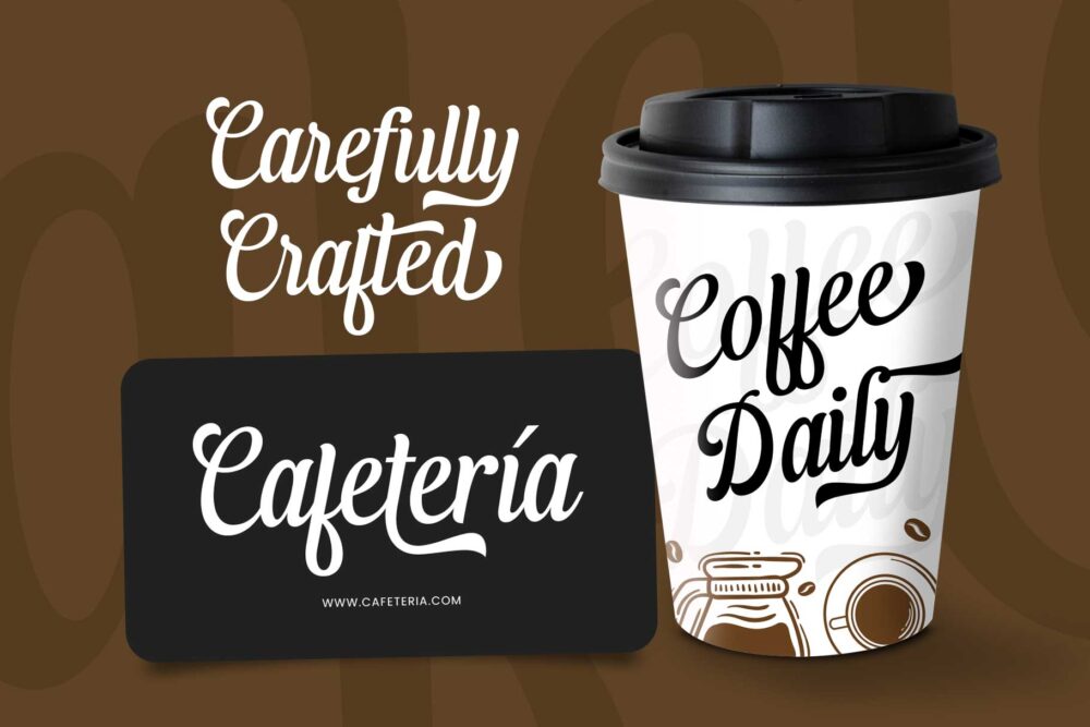 Youth Shandey bold brush lettering style for branding and headlines