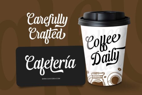 Youth Shandey bold brush lettering style for branding and headlines