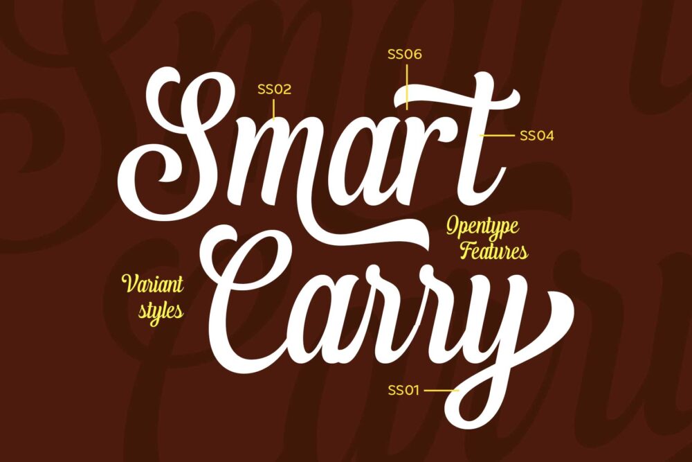 Youth Shandey bold brush lettering style for branding and headlines