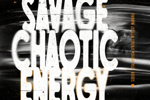 Condensed blurry display font and editorial projects