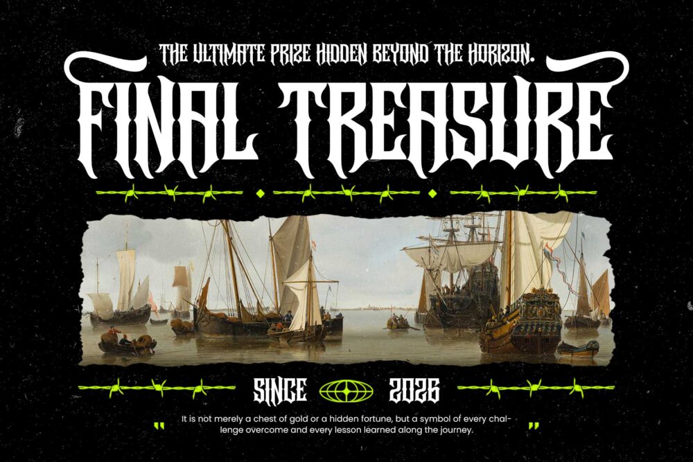 Underock blackletter hardcore typeface featuring Gothic-inspired letterforms, stylistic alternates, ligatures, and underground streetwear aesthetics for logos, branding, posters, and album artwork.