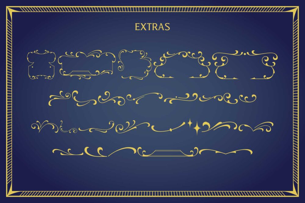 Blacknose vintage-inspired display font with elegant Victorian details