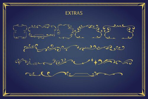Blacknose vintage-inspired display font with elegant Victorian details