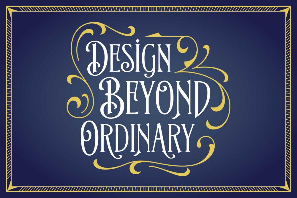 Blacknose vintage-inspired display font with elegant Victorian details