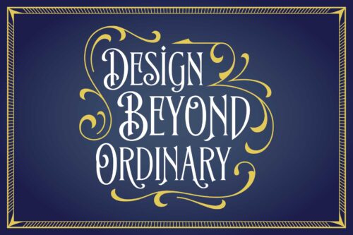 Blacknose vintage-inspired display font with elegant Victorian details