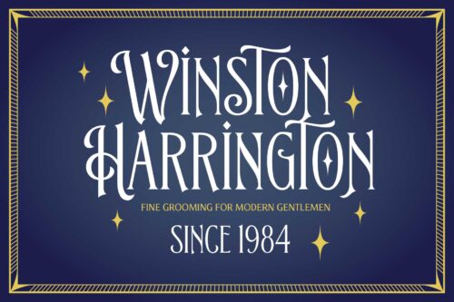 Blacknose vintage-inspired display font with elegant Victorian details