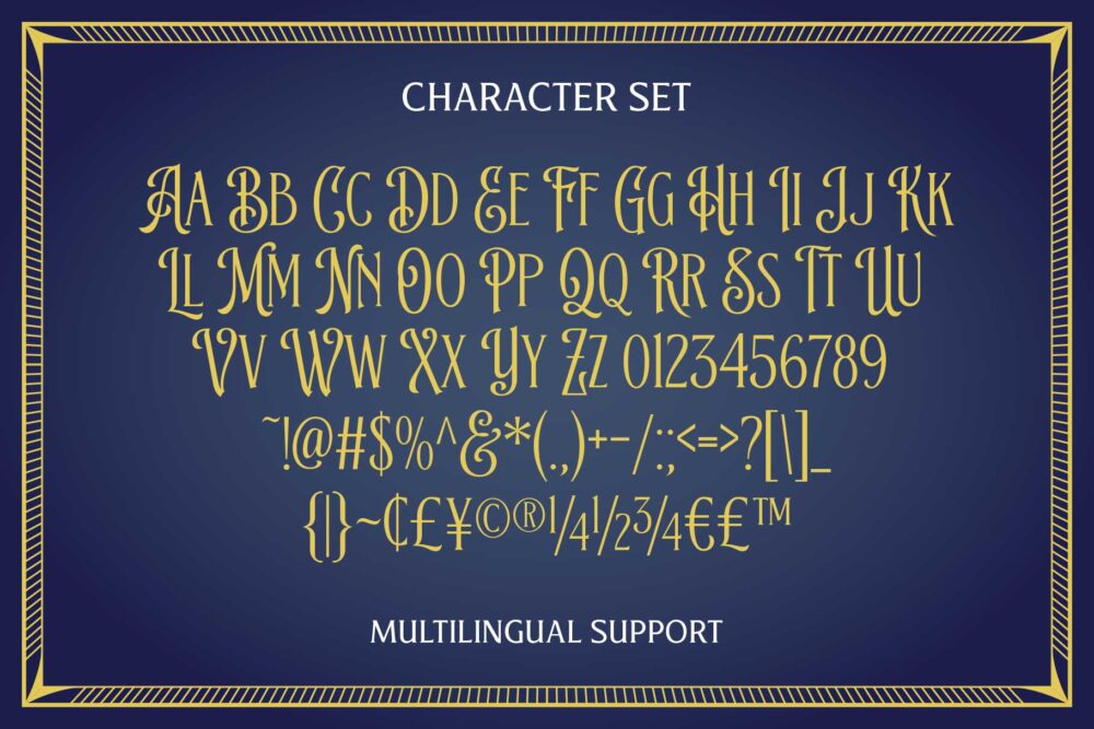 Blacknose vintage-inspired display font with elegant Victorian details