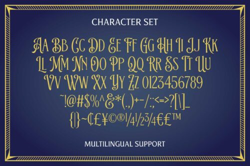 Blacknose vintage-inspired display font with elegant Victorian details