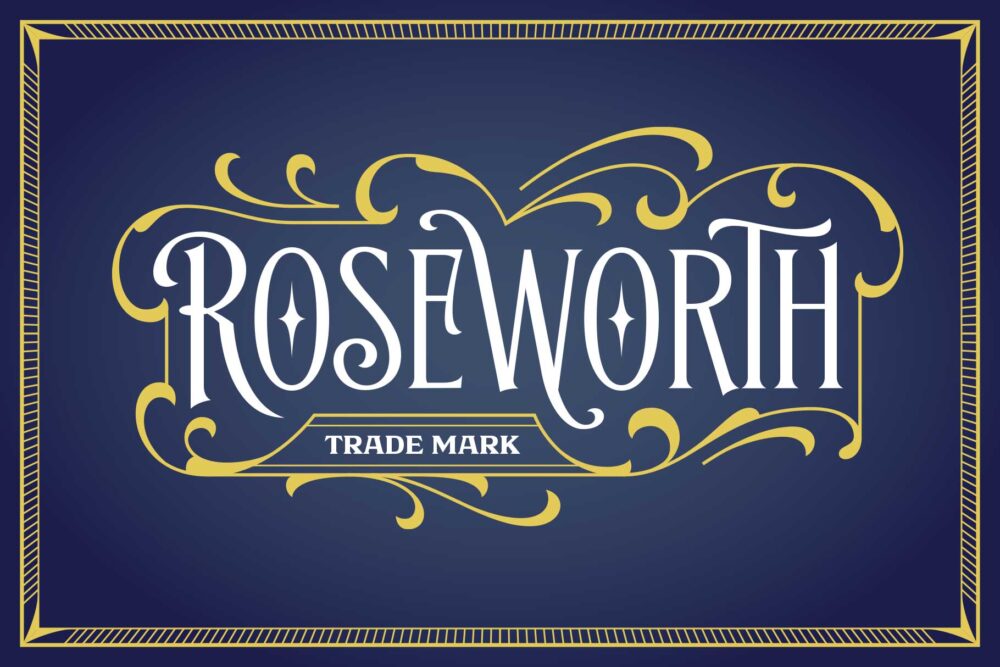 Blacknose vintage-inspired display font with elegant Victorian details