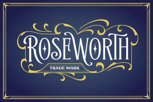 Blacknose vintage-inspired display font with elegant Victorian details
