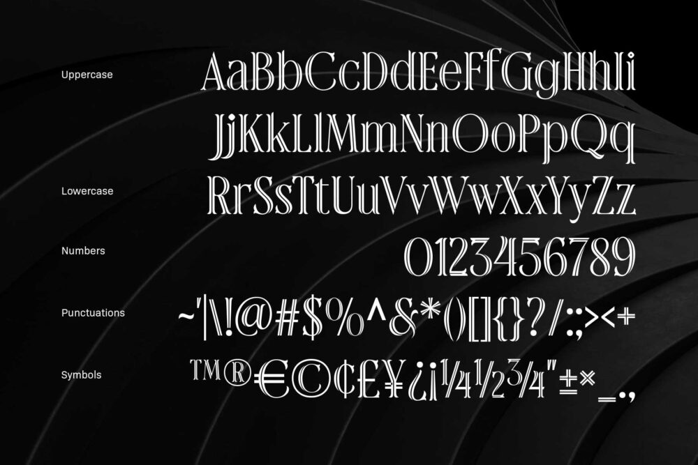 Rainhalf decorative serif display font featuring elegant swashes, stylistic alternates, and luxury typography for branding and editorial design.