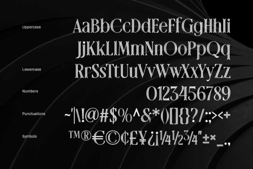 Rainhalf decorative serif display font featuring elegant swashes, stylistic alternates, and luxury typography for branding and editorial design.