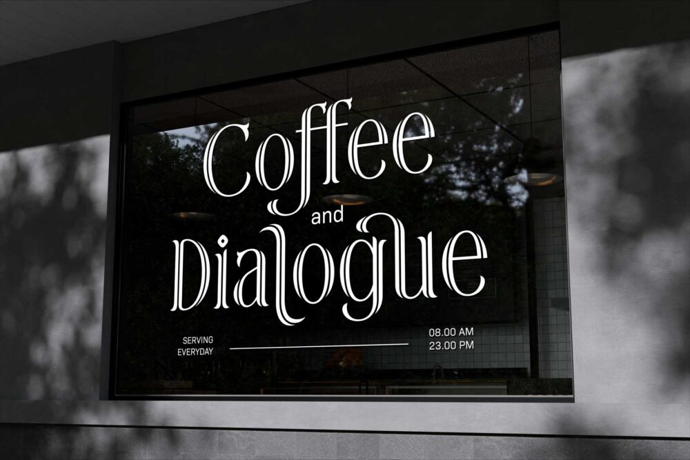 Rainhalf decorative serif display font featuring elegant swashes, stylistic alternates, and luxury typography for branding and editorial design.