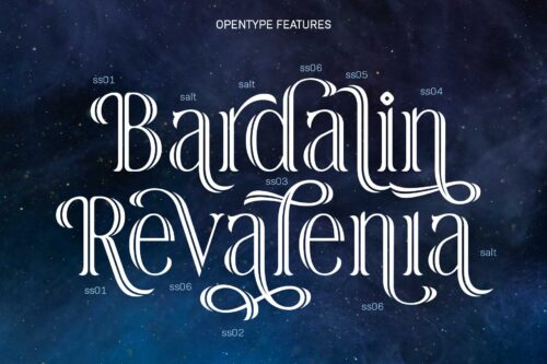 Rainhalf decorative serif display font featuring elegant swashes, stylistic alternates, and luxury typography for branding and editorial design.