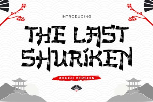 The Last Shuriken Rough Japanese Brush Font