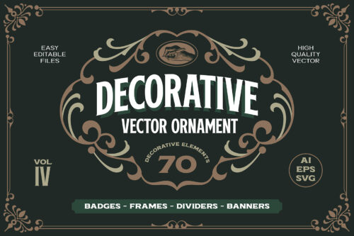Victorian Ornament Vectors Vol. 4