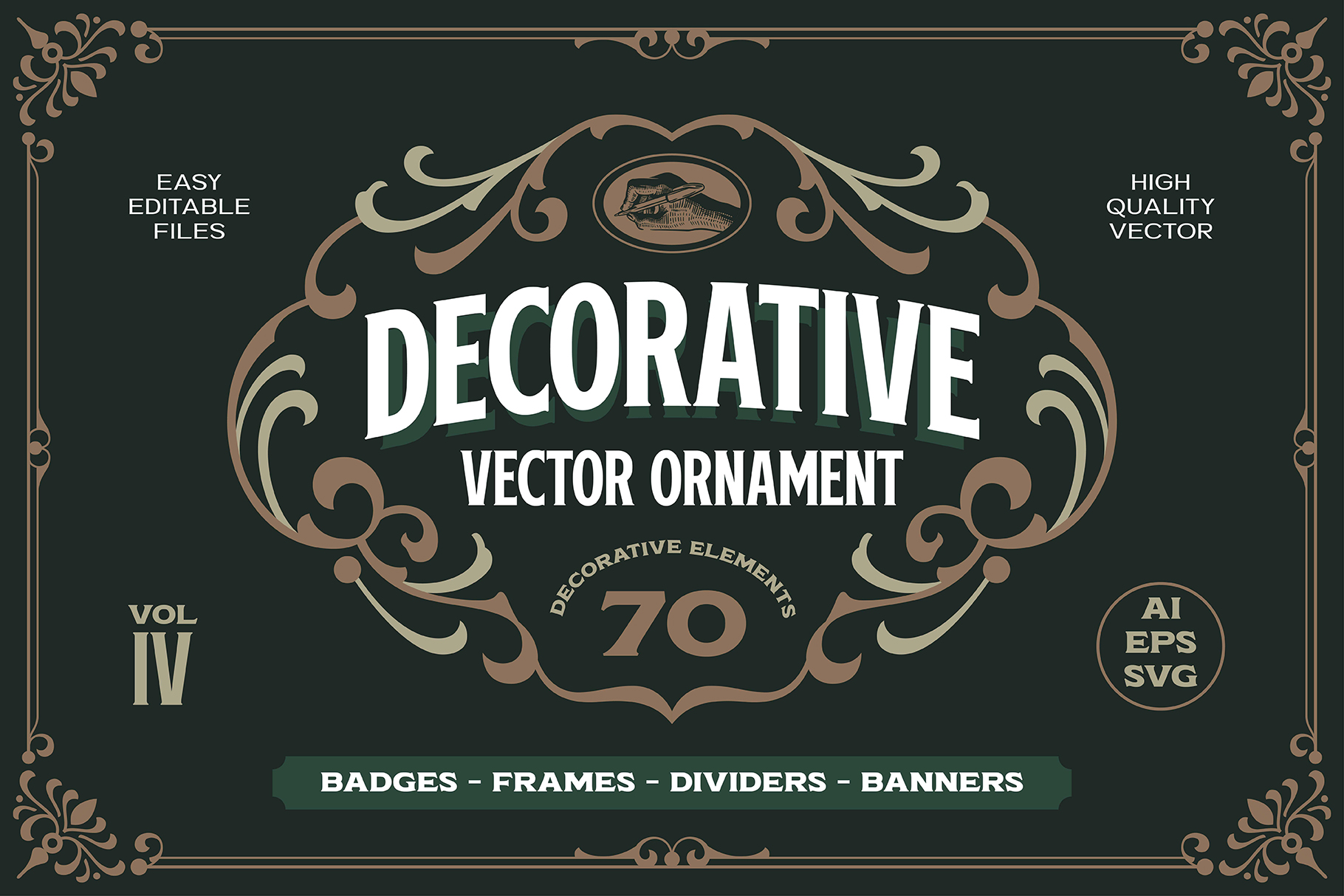Victorian Ornament Vectors Vol. 4