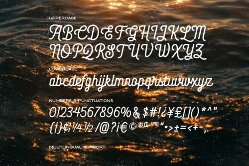 Baloghen vintage monoline script font specimen