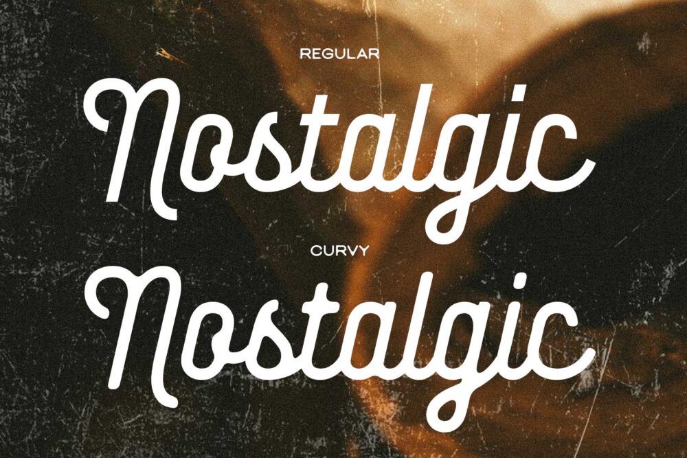 Baloghen vintage monoline script font specimen