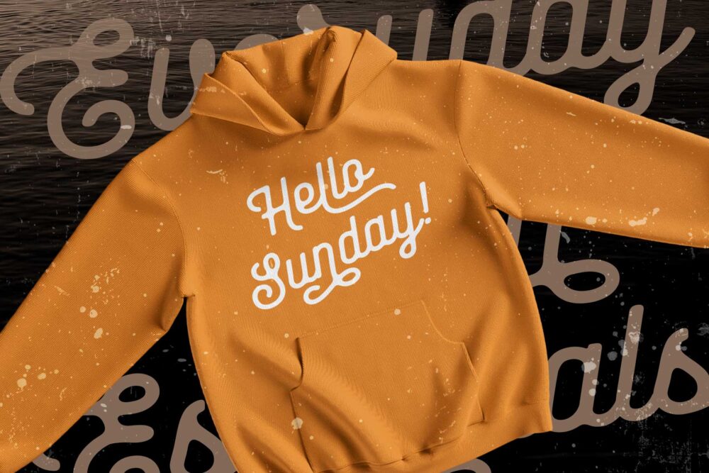 Baloghen vintage monoline script font specimen